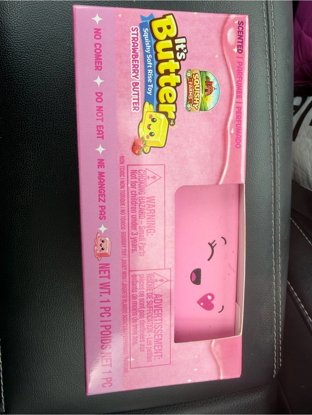 Butter viral  Kids Strawberry scented  Butter Squishy Toy - Pink